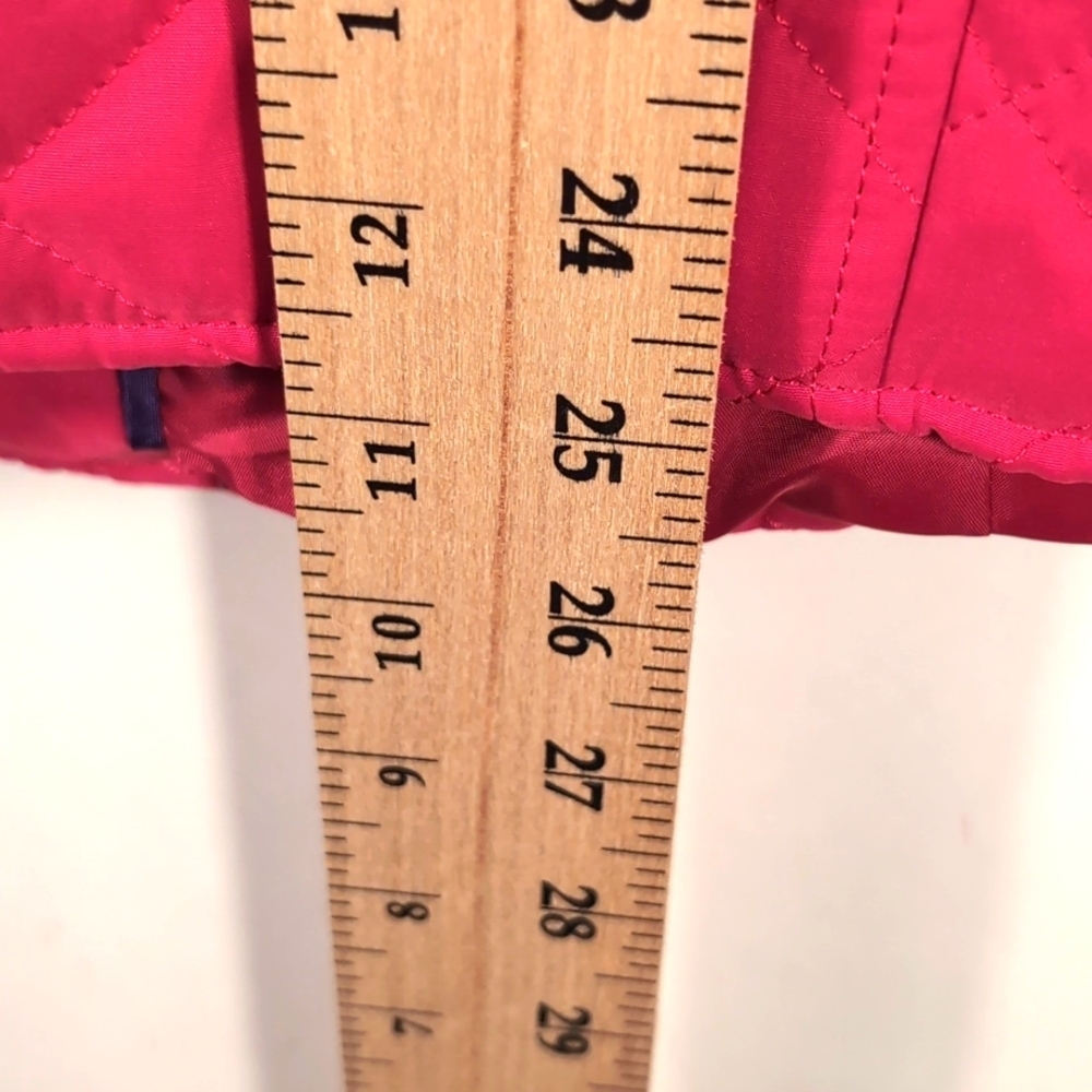 Liz Claiborne XL Fuchsia Quilted Vest | Hot Pink Puffer Layering Gilet - Picture 12 of 13